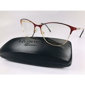 New Designer Inspired Runway Couture RCE-295 Wine & Gold Eyeglasses 55mm w/Case